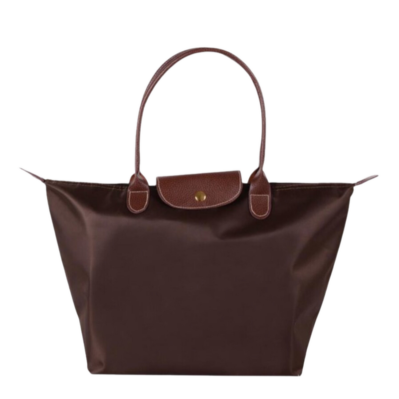 Waterproof Tote Handbag with Leather Straps