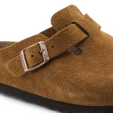 Boston Suede Leather Clogs in Mink – Soft Anatomical Footbed