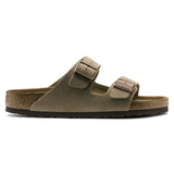Arizona Suede Leather Sandals – Taupe with Soft Anatomical Footbed