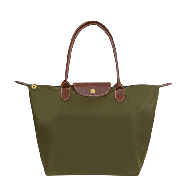 Waterproof Tote Handbag with Leather Straps
