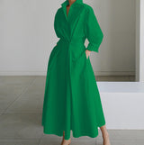 Elegant Vintage-Inspired Women's Dress - Timeless Design, Lightweight Fabric